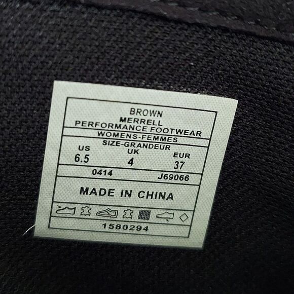 Merrell Veranda 2-tone Brown Leather Back Zip Up Ankle Mid Boots Women's 6.5 - Picture 9 of 10